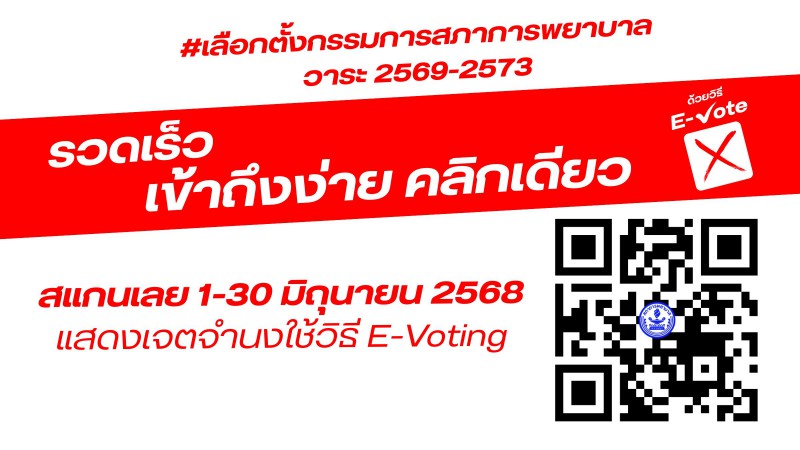 ขอเชิญสมาชิกสภาการพยาบาลทำแบบสำรวจความต้องการใช้สิทธิเลือกตั้งของสมาชิกสภาการพยาบาล